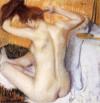 Edgar Degas : Woman Combing Her Hair